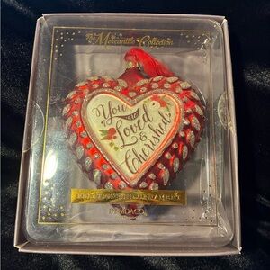 DEMDACO “You Are Loved & Cherished” Heart Ornament